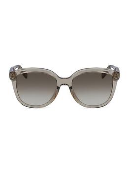 菲拉格慕眼镜, Salvatore Ferragamo | Gancini 53MM Round Sunglasses商品图片 