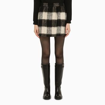 推荐Check wool blend skirt商品
