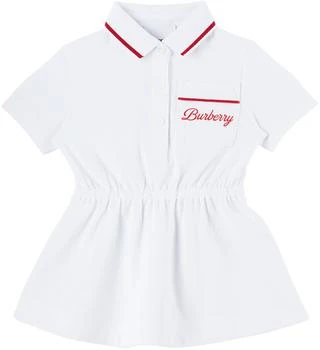 Burberry | 白色贴袋婴儿连衣裙 