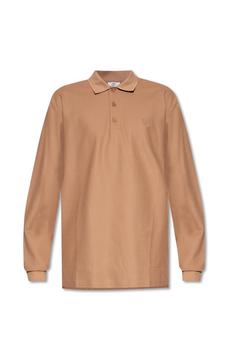 Burberry | Burberry Long-Sleeved Logo Embroidered Polo Shirt商品图片,7.6折