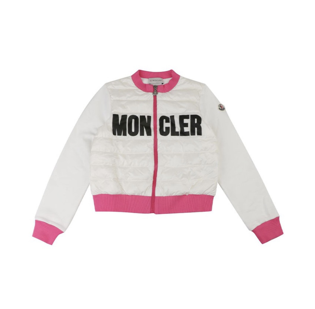 Moncler | 盟可睐童装 徽标Logo字母印花撞色夹克 女童 白色 8G50010-809DK-034商品图片,额外4折, 额外四折