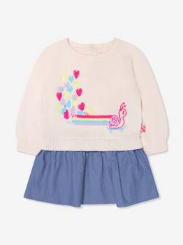 Billieblush | Baby Girls Bimaterial Dress in Pink,商家Childsplay Clothing,价格¥241