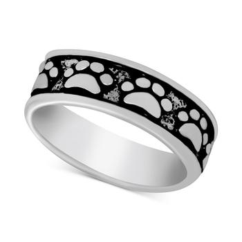 Essentials Jewelry, Essentials | Paw Print Band Ring in Silver-Plate商品图片 5折×额外7折, 额外七折