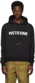 We11done | Black Fitted Basic Hoodie 