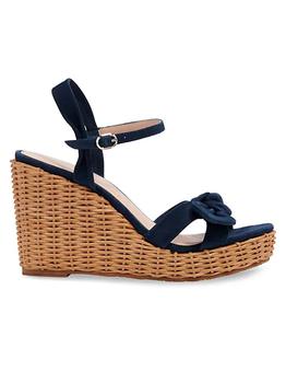 kate spade鞋, Kate Spade | Patio Suede Wedge Sandals商品图片 4.3折