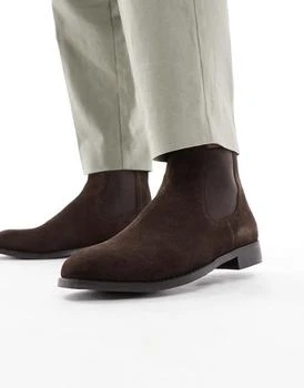 ASOS | ASOS DESIGN chelsea boots in brown suede,商家ASOS,价格¥409
