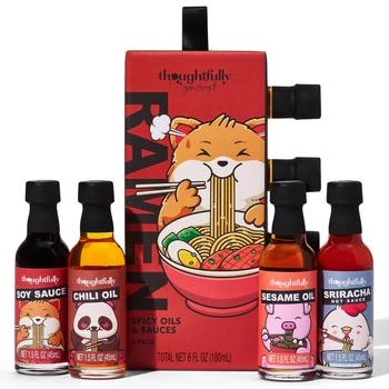 Thoughtfully | Thoughtfully Gourmet, Seasoning for Ramen, Spicy Oils & Sauces, Set of 4,商家Premium Outlets,价格¥196