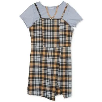 Rare Editions | Big Girls Plaid Dress and Top, 2 Piece Set,商家Macy's,价格¥107