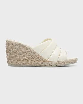 推荐Gilian Leather Espadrille Wedge Sandals商品