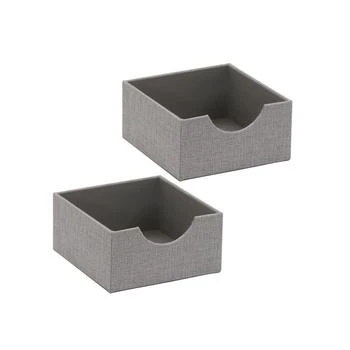 Household Essentials | Square Hard sided Tray, Silver-tone, Set of 2,商家Macy's,价格¥150