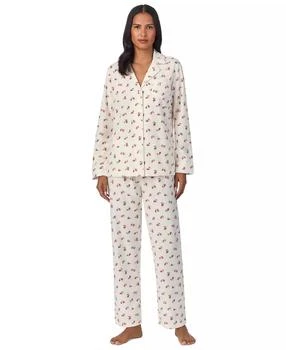 Ralph Lauren | Women's Printed Notched-Collar Pajama Set,商家Macy's,价格¥342