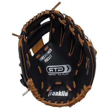Franklin | 9.5" Black/Tan Pvc Left Handed Thrower Baseball Glove With Ball 