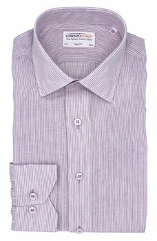 Lorenzo Uomo, Lorenzo Uomo | Striped Trim Fit Linen Shirt商品图片 3.9折