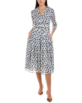 samantha sung是什么牌子, SAMANTHA SUNG | Samantha Sung Audrey 2 3/4-Sleeve Shirtdress商品图片 4.1折