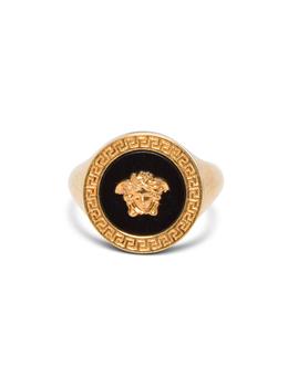 范思哲戒指正品, Versace | Versace Woman's Medusa Metal and Black Resin Ring商品图片 8.1折