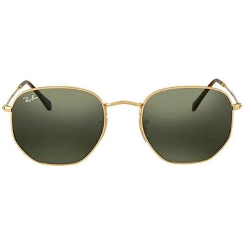 推荐Hexagonal Flat Lenses Green Unisex Sunglasses RB3548N 001 54商品