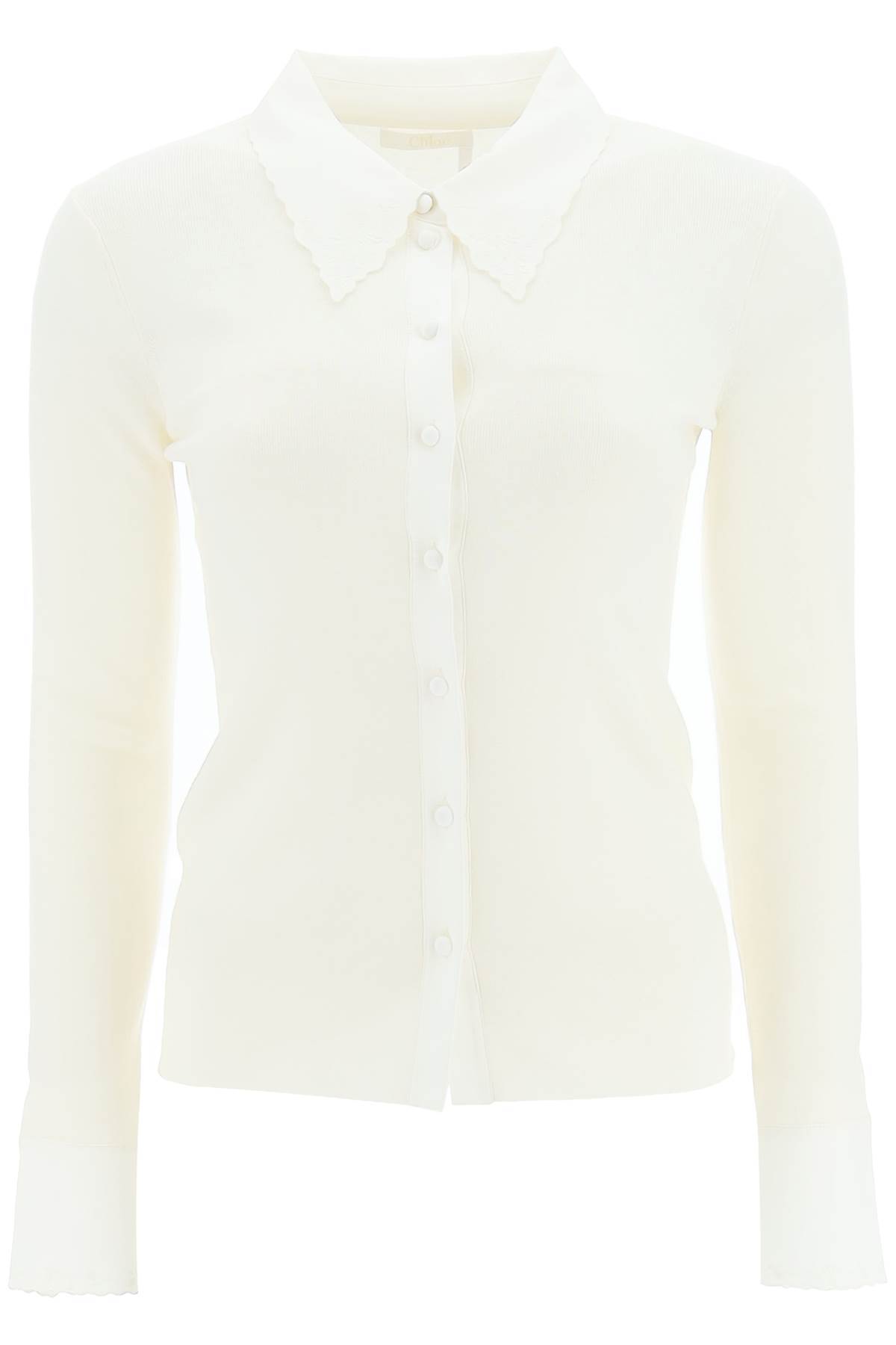 chloe c多少钱, Chloé | CHLOE' 女白色女士针织衫/毛衣 C21WMC06-535-101商品图片 独家减免邮费