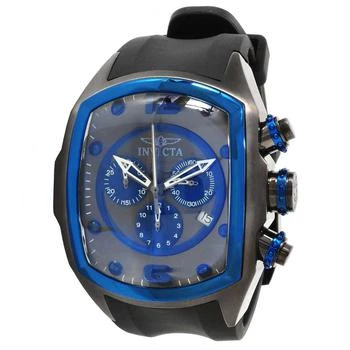 Invicta | Invicta 10066 Men's Lupah Revolution Black & Blue Dial Rubber Strap Chronograph Watch 1.5折×额外9折x额外9.5折, 独家减免邮费, 额外九折, 额外九五折