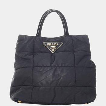 prada包好不好, [二手商品] Prada | Prada Black Tessuto Bomber Handbag商品图片 8.1折