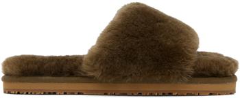 商品Mou | Taupe Fur Slides,商家SSENSE,价格¥595图片