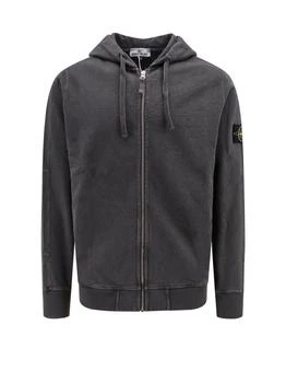 Stone Island | Logo Patch Zipped Hoodie 