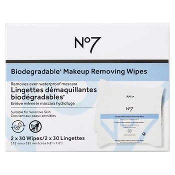 No7 | Biodegradable Makeup Removing Wipes,商家Walgreens,价格¥75