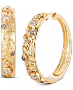 Le Vian | Nude Diamond & Chocolate Diamond Hoop Earrings (1/2 ct. t.w.) in 14k Honey Gold,商家Macy's,价格¥37012