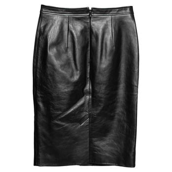 美国burberry, [二手商品] Burberry | Burberry Black Leather Step Through Pencil Skirt S商品图片 6.8折, 满1件减$100, 满减