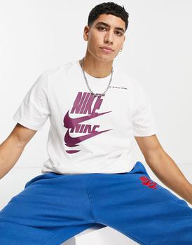 NIKE | Nike Sport Essentials Multi Futura logo t-shirt in white商品图片,6折