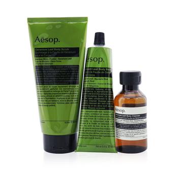 Aesop | Aesop 天竺葵身体护理三件套装：洁肤露 100ml + 去角质露 180ml + 身体乳霜 100ml 3pcs商品图片,