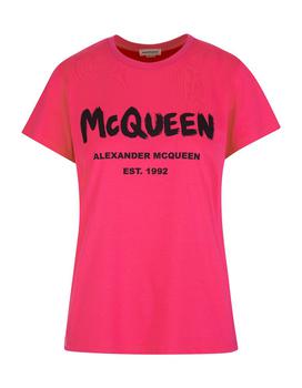 推荐Alexander McQueen Logo Printed Crewneck T-Shirt商品