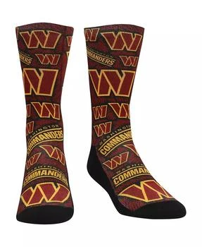 Rock 'Em | Youth Boys and Girls Socks Black Washington Commanders Logo Sketch Crew Socks,商家Macy's,价格¥132