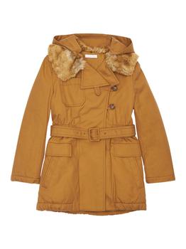 Chloé | Cotton Twill Coat W/ Faux Fur Collar商品图片,3.9折