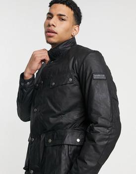 Barbour International, Barbour International | Barbour International slim fit Duke wax jacket in black商品图片 