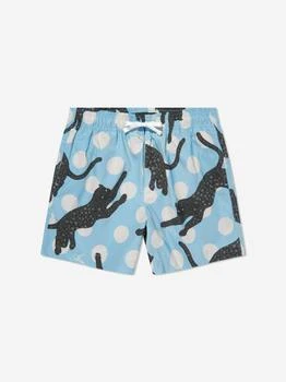 AMIRI | Boys Leopard Polka Dots Swim Trunks in Blue,商家Childsplay Clothing,价格¥1906