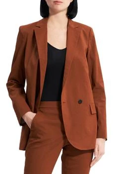 Theory | 双排扣亚麻夹克 H. Eco Cru Double Breasted Linen Blend Jacket,商家Nordstrom Rack,价格¥592