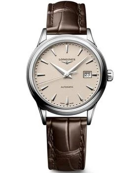 Longines | Longines Flagship Automatic Beige Dial Leather Strap Women's Watch L4.374.4.79.2 7.4折