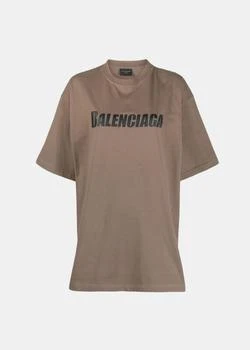 推荐Balenciaga Brown Logo-Print T-shirt商品