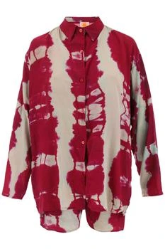 'Shibori' silk shirt and pants set,价格$196.90