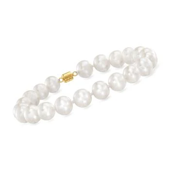 Ross-Simons | Ross-Simons 8-9mm Cultured Pearl Bracelet With 14kt Yellow Gold Magnetic Clasp,商家Premium Outlets,价格¥1139