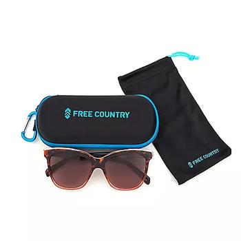 商品Free Country | Free Country Women's Fashion Sunglasses with Microfiber Bag and Zippered Case,商家Sam's Club,价格¥144图片