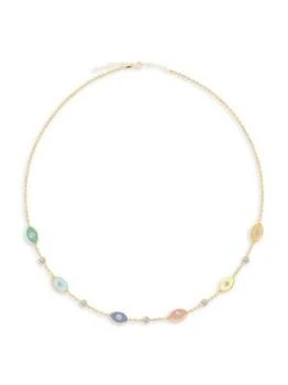 推荐Happy Me 14K Gold Vermeil & Crystal Candy Pastel Multi Evil Eye Necklace商品