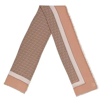 Burberry | Pale Copper Pink Monogram Pattern Scarf 3.3折, 满$75减$5, 满减