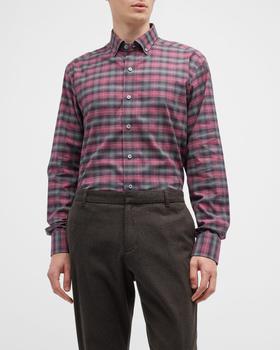 推荐Men's Cotton-Stretch Flannel Sport Shirt商品