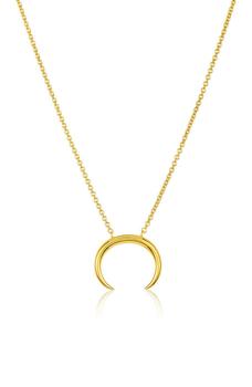 商品Sterling Forever | 14K Gold Plated Sterling Silver Crescent Pendant Necklace,商家Nordstrom Rack,价格¥217图片