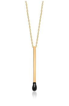 Gabi Rielle推荐, Gabi Rielle | Black Match Stick Necklace商品图片 4.4折