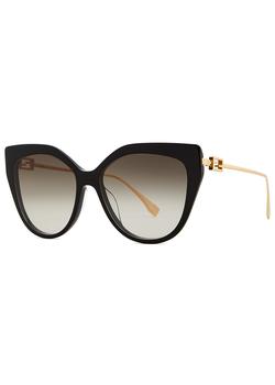 Fendi | Baguette oversized cat-eye sunglasses商品图片,