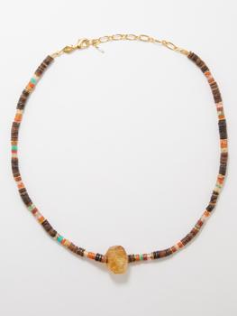 商品Tulum beaded 18kt gold-plated necklace,商家MATCHESFASHION,价格¥1164图片