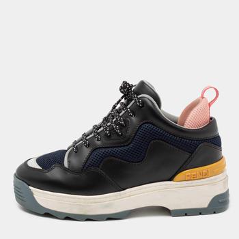 fendi鞋直邮, [二手商品] Fendi | Fendi Multicolor Leather and Mesh T-Rex Low Top Sneakers Size 36商品图片 4.6折