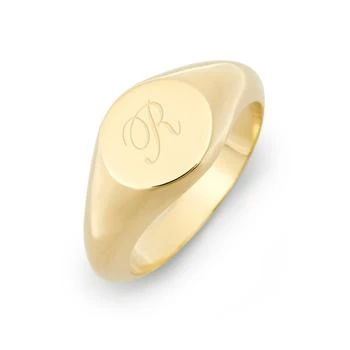 brook & york | Claire Petite Initial Signet Gold-Plated Ring,商家Macy's,价格¥354
